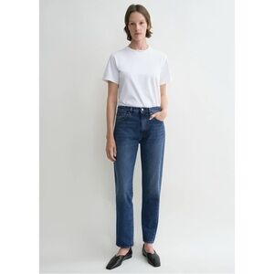 Totême Twisted Seam Denim Jeans in Washed Blue Size 25